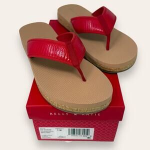 NIB Kelly & Katie Vonvie Red Platform Sandals 11 Women’s